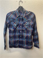 Vintage Mode O Day Plaid Femme Pearl Snap Shirt