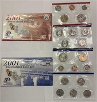 (2) US Mint Uncirculated Coin Sets - 2001
