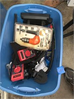 BIN OF TOOLS AND MISC