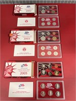 2002, 2003 & 2005 SILVER PROOF SETS