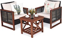 $240  Tangkula 3 Pieces Patio Wicker Furniture Set