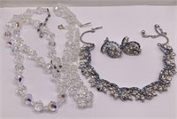 Australian Crystal Necklaces and Rhinestone Set