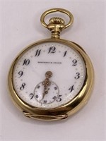 18K Gold Engraved Pocket Watch