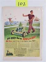REO 1950's Lawnmower Advertisement