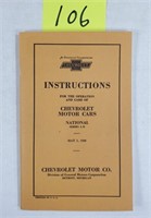 Chevrolet 1928 National Series A B Book