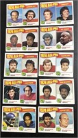 LOT OF (10) 1975 TOPPS 1974 ALL-PRO FOOTBALL CARDS