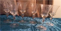 M - 6 PIECES VINTAGE STEMWARE (L151)