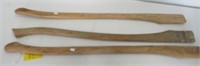 (3) Wood axe handles.