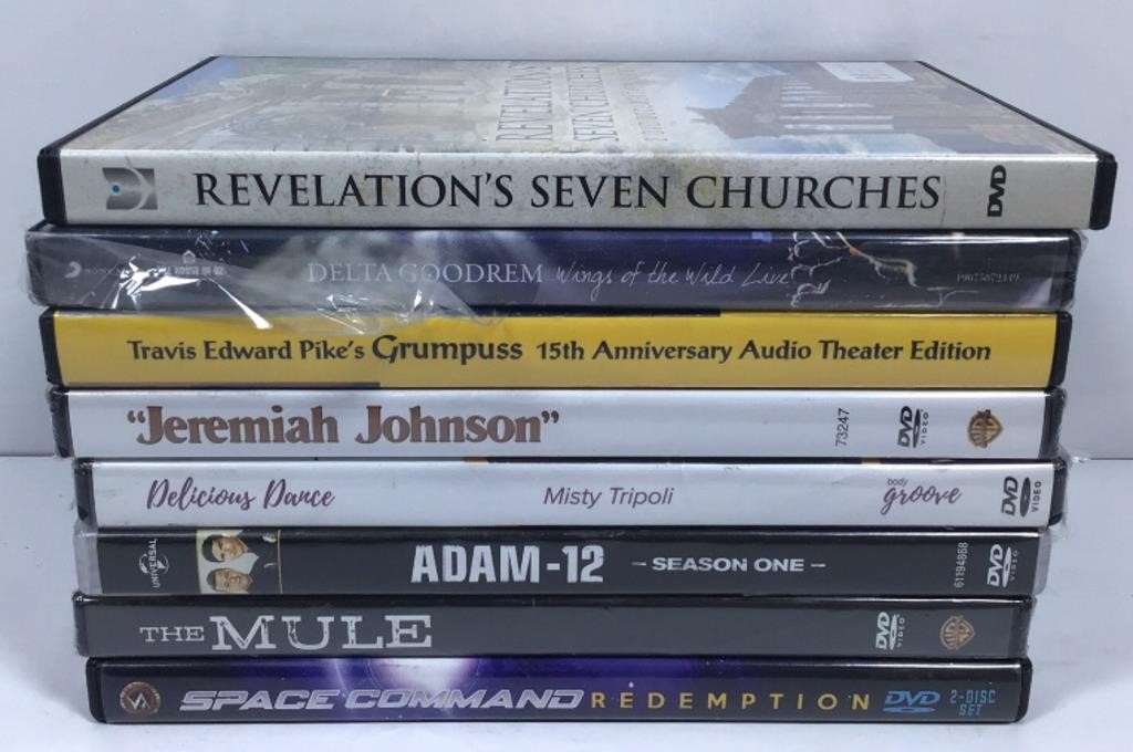 New Open Box Lot of 8 DVD’s