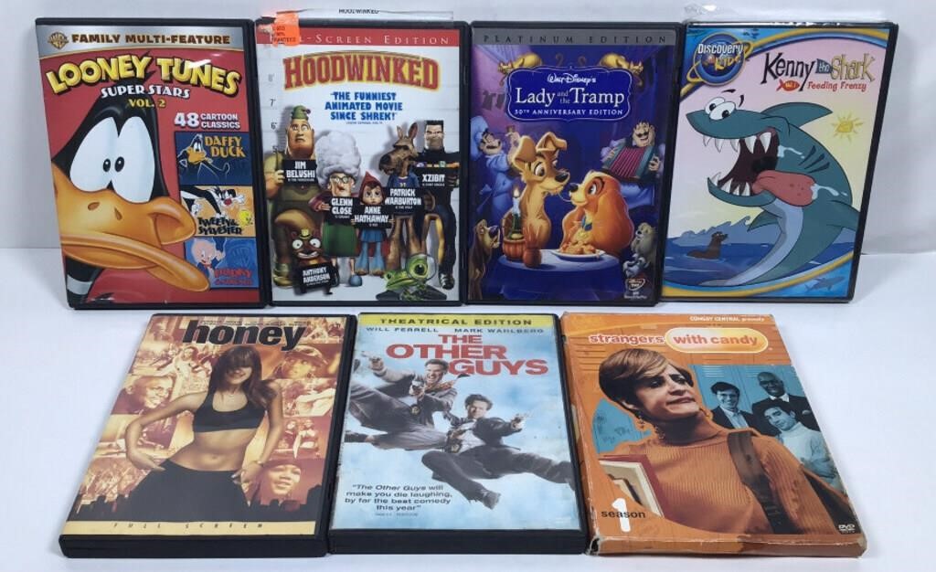 New Open Box Lot of 7 DVD’s