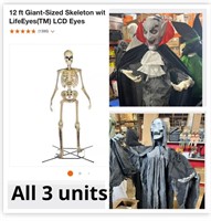 12 ft Giant-Sized Skeleton With 2 other units