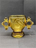 Atterbury Yellow Glass Swan Cup EAPG