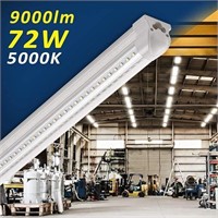 10pk LED Shop Light, 8FT 72W 9000LM 5000K Wh