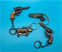 Lot of Guns and Knives Keychains