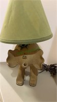 Interesting pottery elephant lamp - table lamp