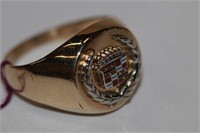 14Kt Gold Cadillac Ring size 10.5,12.9 grams total