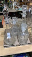Four Glass decanters