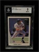 Graded 1990 Leaf SAMMY SOSA Rookie #220 Baseball