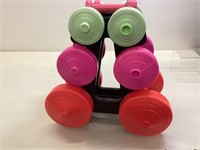 Dumbbells with rack
