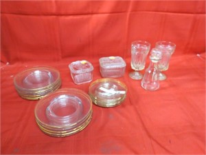 Glass dishes.