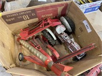 TOY IMPLEMENTS AND TRACTOR