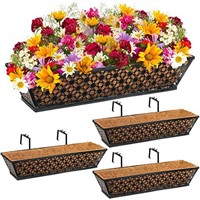 4 Pack 24 Inch Railing Planter Window Boxes Plante