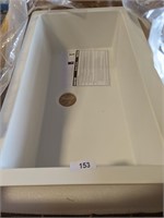 Karran White Quartz Sink - 34" x 21-1/4" x 9"