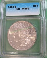 1881 s MS 65 ICG Morgan Dollar -$215 CPG