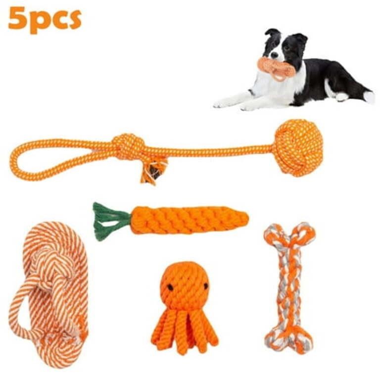 5-PACK FunChaos Dog Rope Toys  Chew Toys for Teeth