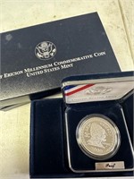 LEIF ERICSON MILLENIUM PROOF SILVER DOLLAR