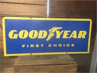 Original Goodyear double sided sign approx 90x38cm