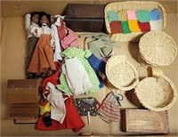 Wicker Baskets, Dolls & Doll Clothes