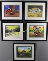 Five Walt Disney Serigraphs