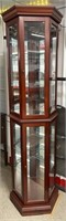 Corner China Cabinet w/Light (23"W x 15"D x