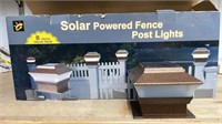8 Solar Fence Post Lights (appear unused)