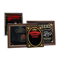 (4) Various Whiskey Advertisement Mirrors