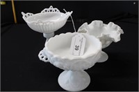 Milk Glass Candy Dishes