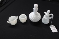 Milk Glass Hobnail Glassware