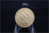 1901 $10 Liberty Head Pre-33 Gold Coin 0% Premium