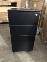 DEVAISE 3 Drawer File Cabinet  11.8W  Black