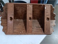 Wooden corner shelf, cut-out hearts 36x16x36