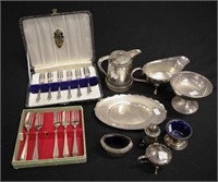 Quantity of silver plate tableware