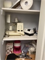 laundry room and kitchen utility closet contents