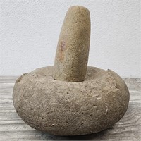 Vintage Mortar & Pestle, Very Well Worn From Use,