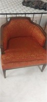 Mid-century floral pattern chair
