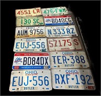 (12) Vintage License Plates