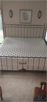 Queen size bed frame and mattress (Dr. Choice