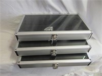 3PC METAL CASES FOR COINS 2"T X 8.5"W X 15"D