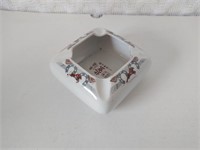 Vintage Chinese porcelain square bowl / ashtray
