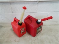 Lot of 2 Gas Cans with Nozzles